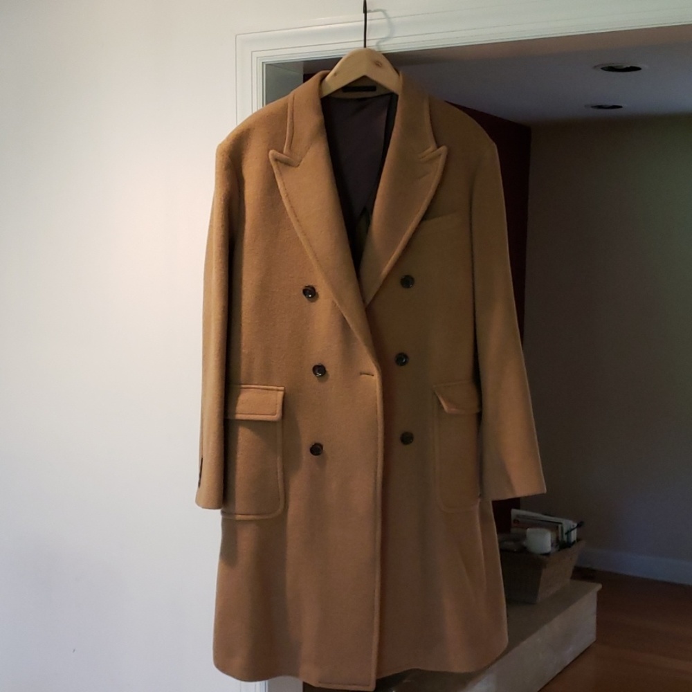 J. Crew Double Breasted Camel Topcoat
